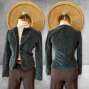 Corduroy Military Green Jacket